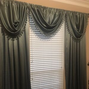 Teal  curtains from jc penny